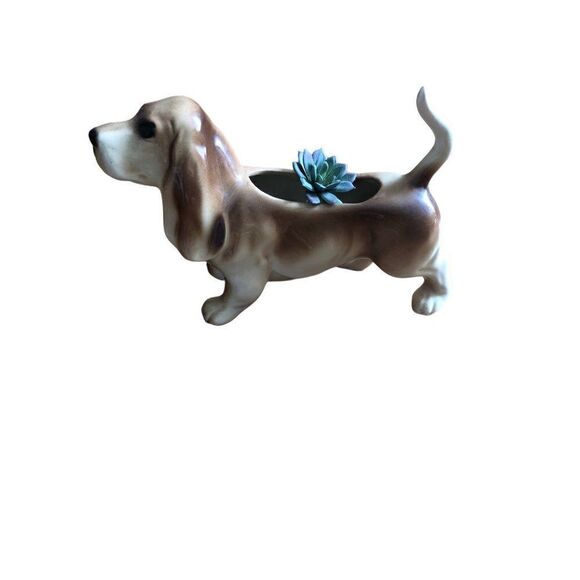Mid century coker spaniel planter ceramic - Picture 1 of 6